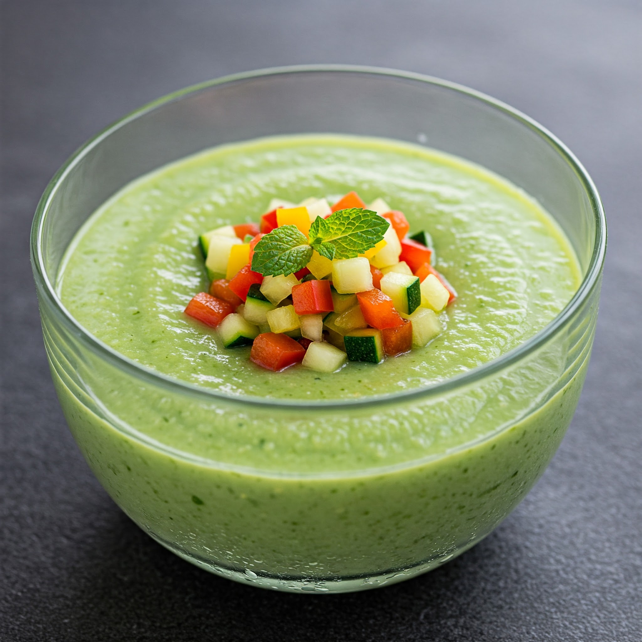 La Soupe Froide de Courgettes à la Menthe